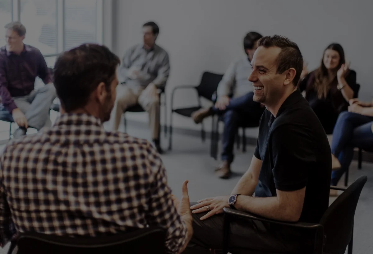 Avenue colleagues talking during a team workshop